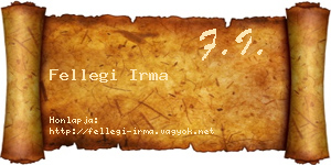 Fellegi Irma névjegykártya